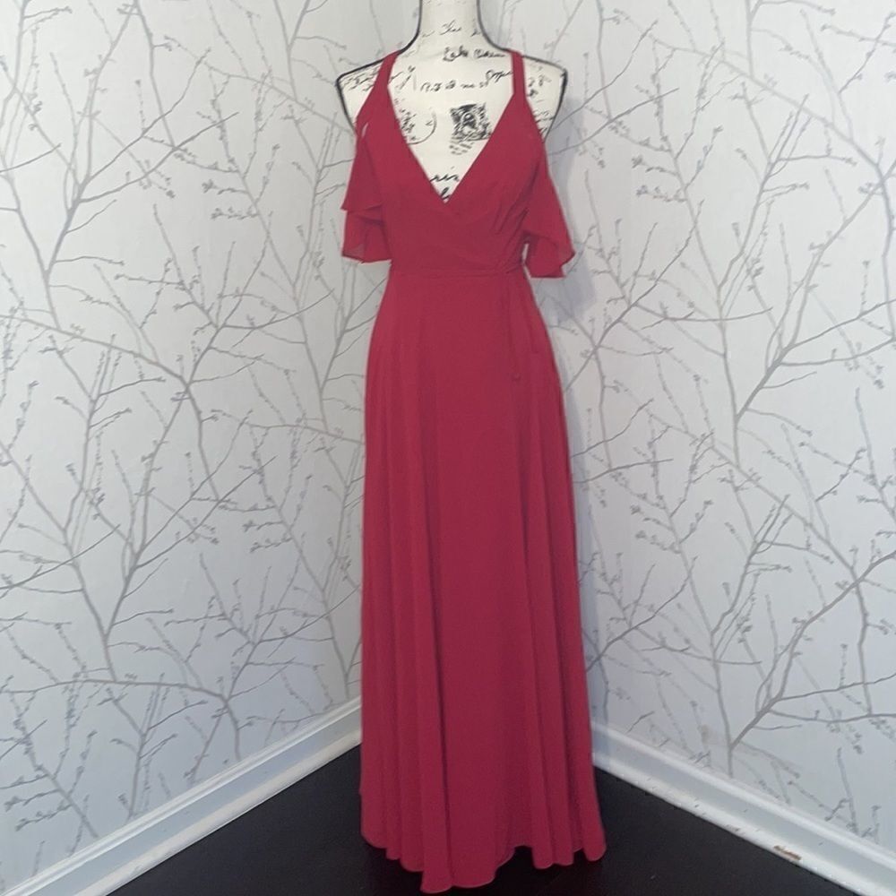 ‎Lulu's Cold-Shoulder Wrap Maxi Dress, Small